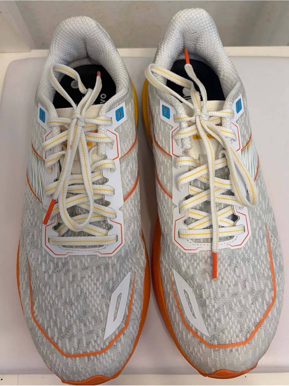 Diadora Running Shoes Mens 10 Lace Up Mythos Blushield Cushioned Gray Orange
